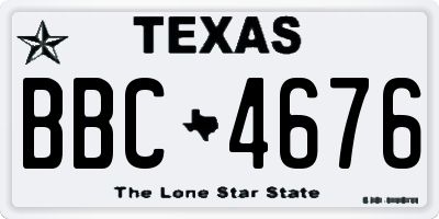 TX license plate BBC4676