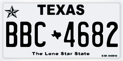 TX license plate BBC4682
