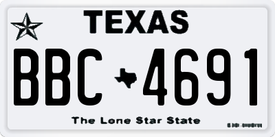 TX license plate BBC4691