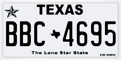 TX license plate BBC4695