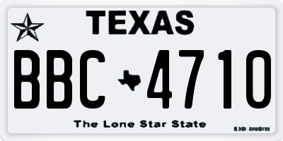 TX license plate BBC4710