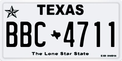 TX license plate BBC4711