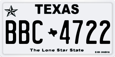 TX license plate BBC4722