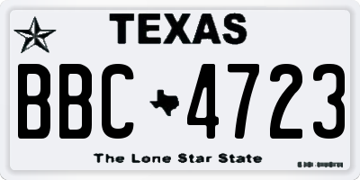 TX license plate BBC4723