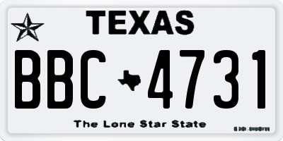 TX license plate BBC4731
