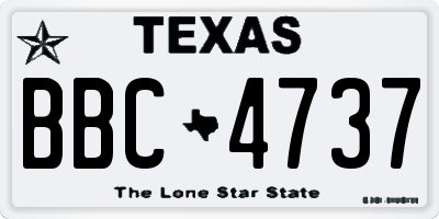 TX license plate BBC4737