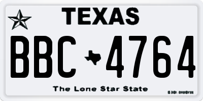 TX license plate BBC4764