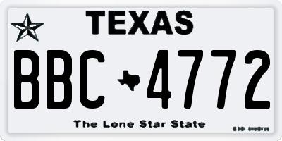 TX license plate BBC4772