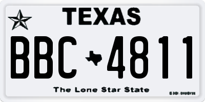 TX license plate BBC4811