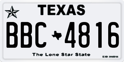 TX license plate BBC4816