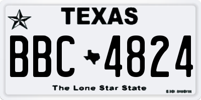 TX license plate BBC4824