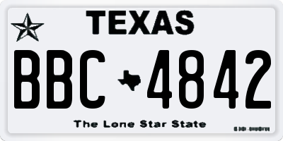 TX license plate BBC4842