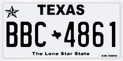 TX license plate BBC4861