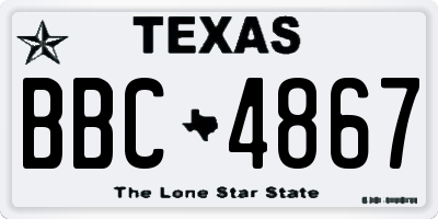 TX license plate BBC4867