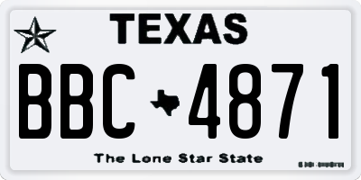 TX license plate BBC4871