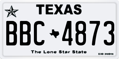TX license plate BBC4873
