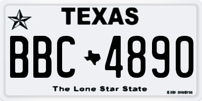 TX license plate BBC4890