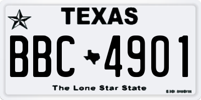 TX license plate BBC4901