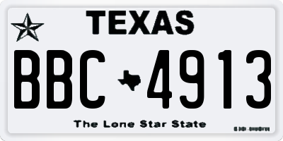 TX license plate BBC4913