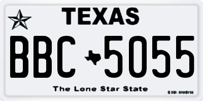 TX license plate BBC5055