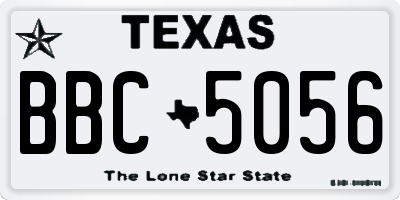 TX license plate BBC5056