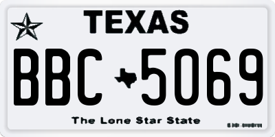 TX license plate BBC5069