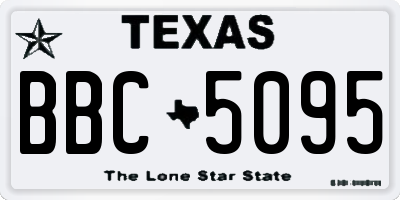 TX license plate BBC5095