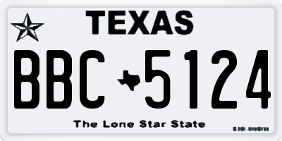TX license plate BBC5124