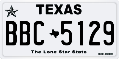 TX license plate BBC5129