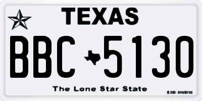 TX license plate BBC5130