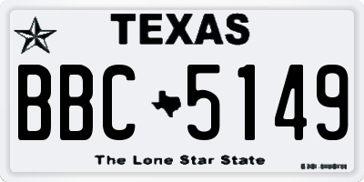 TX license plate BBC5149