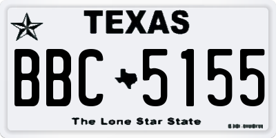 TX license plate BBC5155