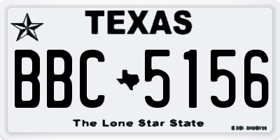 TX license plate BBC5156