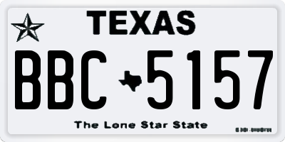 TX license plate BBC5157