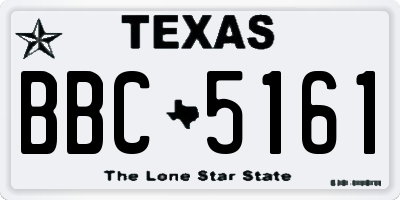 TX license plate BBC5161