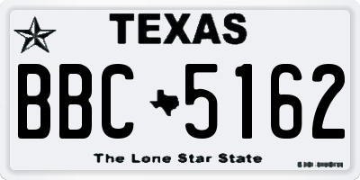 TX license plate BBC5162