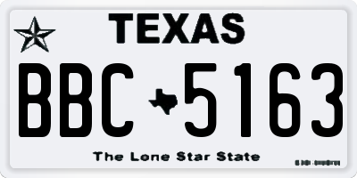 TX license plate BBC5163