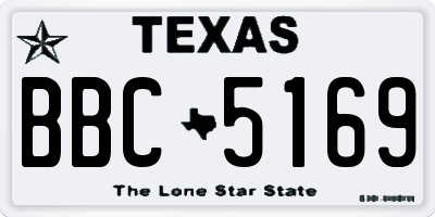 TX license plate BBC5169