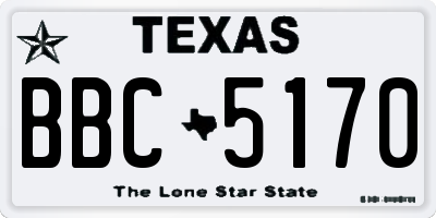 TX license plate BBC5170