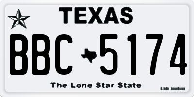 TX license plate BBC5174