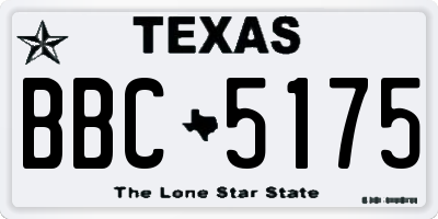 TX license plate BBC5175