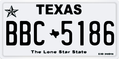 TX license plate BBC5186