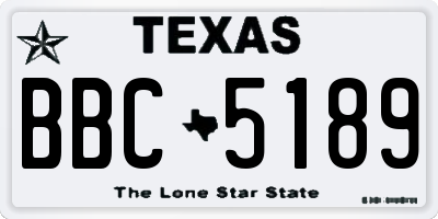 TX license plate BBC5189