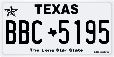 TX license plate BBC5195