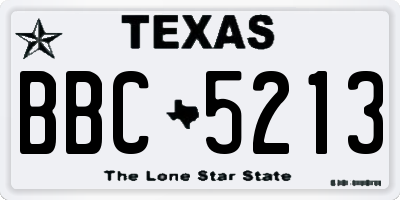 TX license plate BBC5213