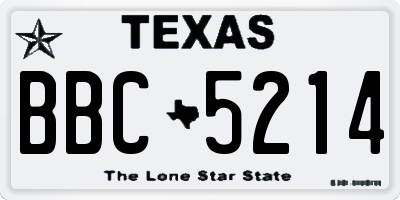 TX license plate BBC5214