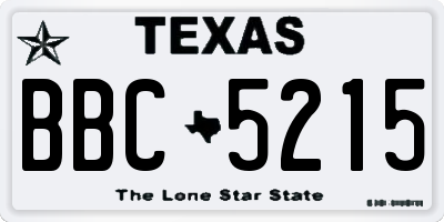 TX license plate BBC5215