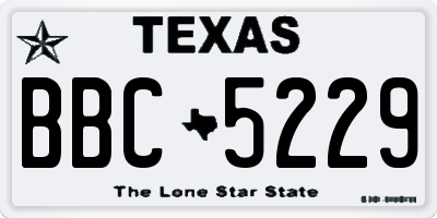 TX license plate BBC5229