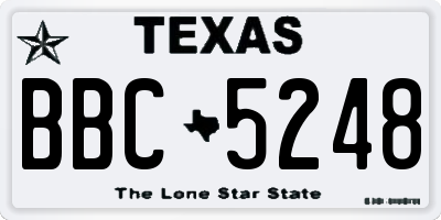 TX license plate BBC5248