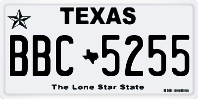 TX license plate BBC5255